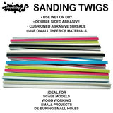 IckySticky 610616 Sanding Twigs #Mixed (5x Each Grit, 30pcs)