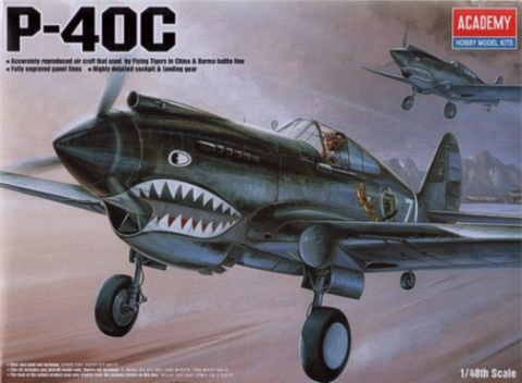 Academy 1/48 P-40C Warhawk Plastic Model Kit [12280]