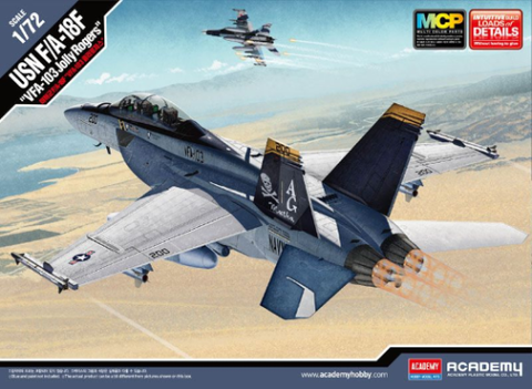 Academy 1/72 USN F/A-18F "VFA-103 Jolly Rogers" MCP Hornet Plastic Model Kit