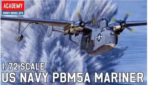 Academy 1/72 USN PBM-5A Mariner Flying Boat Plastic Model Kit *Aus Decals*