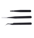 Artesania Stainless Steel Tweezer Set (Straight Curved & Flat)