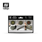 Vallejo Model Air Wheels & Tracks 6 Colour Acrylic Paint Set [71213]