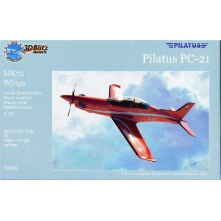 3D-Blitz 1/72 Pilatus PC-21 Plastic Model Kit *Aus Decals* [72101] Item No.: BTZ72101