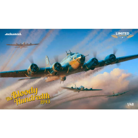 Eduard 11183 1/48 The Bloody Hundredth 1943 - USAAF Boeing B-17F Flying Fortress, 100th Bomb Group. Lapel Pin Included