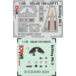 Eduard 3DL48195 1/48 Bristol Bulldog Mk.II Dashboard 3D Decal and Seatbelts PE for Airfix kits