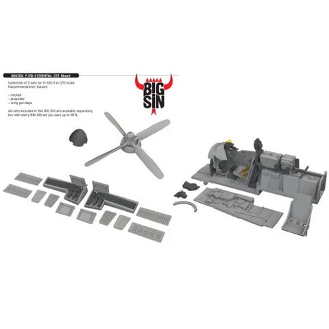 Eduard SIN67226 1/72 P-51D-5 Mustang Super Detail set for Eduard kits