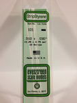 Evergreen White Polystyrene Strip 0.010 x 0.030 x 14" / 0.25mm x 0.76mm x 36cm (10)