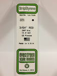 Evergreen White Polystyrene Rod 0.047 x 14" / 1.2mm x 36cm (10) Item No.: EVE-00221