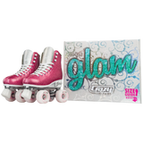 GLAM Size Adjustable Roller Skates Pink- Crazy Skates - Small