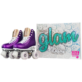 GLAM Size Adjustable Roller Skates Purple- Crazy Skates - Small