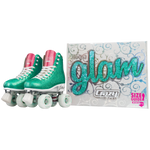 GLAM Size Adjustable Roller Skates Teal- Crazy Skates - Small