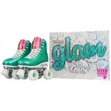 GLAM Size Adjustable Roller Skates Teal- Crazy Skates - Small