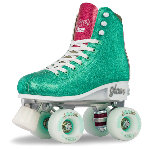 GLAM Size Adjustable Roller Skates Teal- Crazy Skates - Small