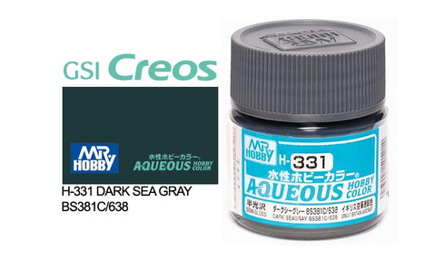 GUNZE ACRYLIC H331 SEMI-GLOSS DARK SEA GREY (BS381C/ 638)