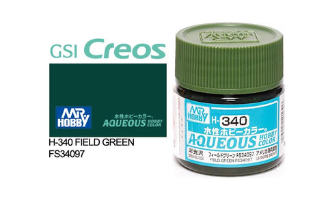 GUNZE ACRYLIC H340 SEMI-GLOSS FIELD GREEN (FS 34097)