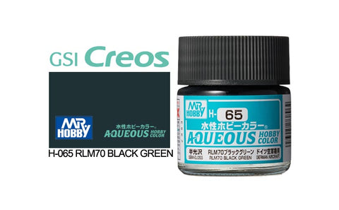 GUNZE ACRYLIC H065 SEMI-GLOSS RLM BLACK GREEN