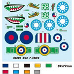 HobbyBoss 1/72 P-40B/C "HAWK"-81A Plastic Model Kit [80209]