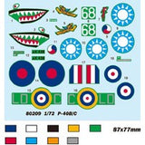 HobbyBoss 1/72 P-40B/C "HAWK"-81A Plastic Model Kit [80209]