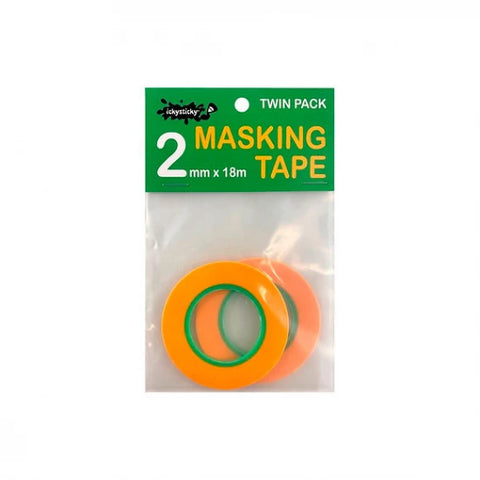 IckySticky 32001 Masking Tape 2mm Twin Pack