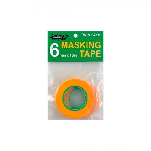 IckySticky 32003 Masking Tape 6mm Twin Pack
