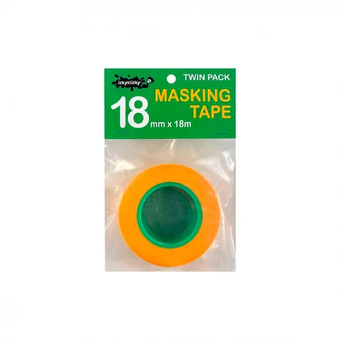 IckySticky 32005 Masking Tape 18mm Twin Pack