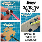 IckySticky 610618 Sanding Twigs #Medium (10x Each Grit, #240 #320, 20pcs)