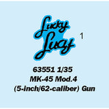 I Love Kit 1/35 MK-45 Mod.4 (5-inch/62-caliber) Gun * Australian Service*Plastic Model Kit Item No.: ILK63551