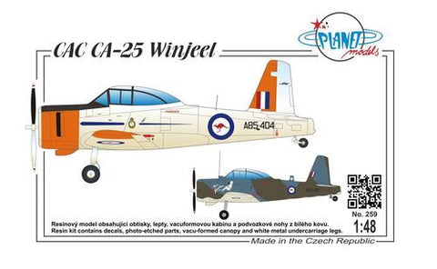 Planet 1/48 CAC CA-25 Winjeel Plastic Model Kit *Aus Decals* Item No.: PLT-259