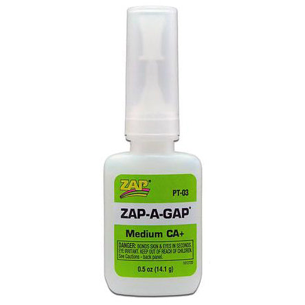 Zap-A-Gap CA+ Medium Cyanoacrylate (Green) 1/2oz/14.1g Item No.: PT03