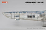 Jasmine Model 205001 1/350 German U-boat Type VIIC Submarine Skeleton Model Kit D DIY Metal Puzzle Toy