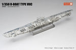 Jasmine Model 205001 1/350 German U-boat Type VIIC Submarine Skeleton Model Kit D DIY Metal Puzzle Toy