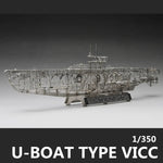 Jasmine Model 205001 1/350 German U-boat Type VIIC Submarine Skeleton Model Kit D DIY Metal Puzzle Toy