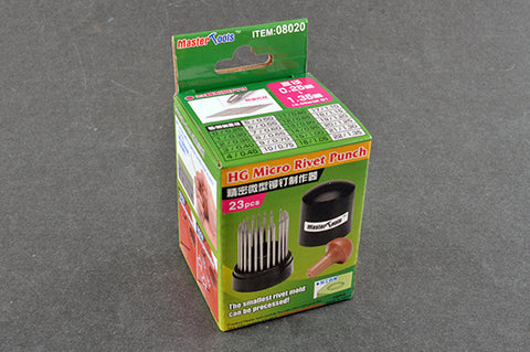Master Tools HG Micro Rivet Punch (23 Pcs, 0.25mm-1.35mm)