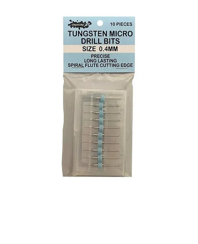Icky Sticky TUNGSTEN MICRO DRILL BITS SINGLE SIZE 0.4mm