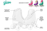 GLAM Size Adjustable Roller Skates Purple- Crazy Skates - Small