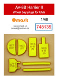 748135 1/48 AV-8B Harrier II wheel bay plugs (for UMa)