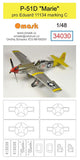 34030 1/48 P-51D Mustang "Marie" (for Eduard 11134 marking C)