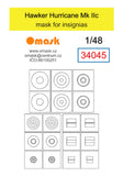 34045 1/48 Hawker Hurricane Mk IIc mask for insignias