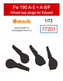 77201 1/72 Fw 190 A-5 + A-8/F wheel bay plugs (for Eduard)