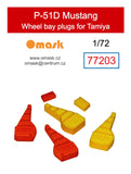 77203 1/72 P-51D Mustang wheel bay plugs (for Tamiya)