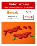 77206 1/72 Hawker Hurricane wheel bay plugs (for Arma Hobby)