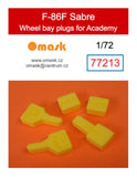 77213 1/72 F-86F Sabre wheel bay plugs (for Academy)