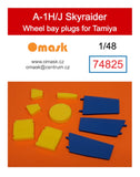 74825 1/48 A-1H/J Skyraider wheel bay plugs (for Tamiya)