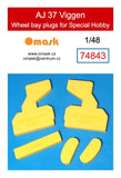 74843 1/48 AJ 37 Viggen wheel bay plugs (for Special Hobby)