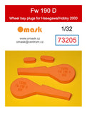 73205 1/32 Fw 190 D wheel bay plugs (for Hasegawa/Hobby 2000)