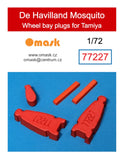 77227 1/72 De Havilland Mosquito wheel bay plugs (for Tamiya)