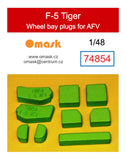 74854 1/48 F-5 Tiger wheel bay plugs (for AFV)