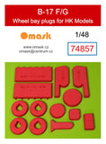 74857 1/48 B-17 F/G wheel bay plugs (for HK Models)