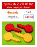 74873 1/48 Spitfire Mk.V, VIII, IX, XVI wheel bay plugs (for Eduard)