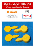 77234 1/72 Spitfire Mk.VIII / IX / XVI wheel bay plugs (for Eduard)